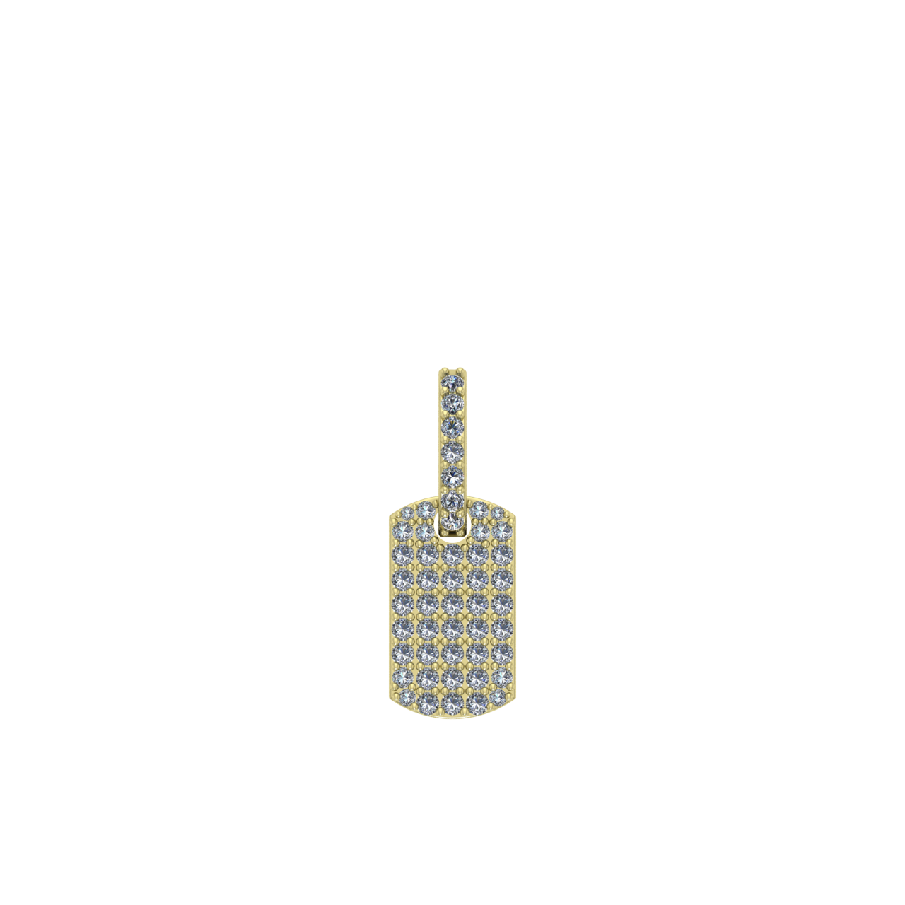 HIP-HOP DOG TAG DIAMONDS PENDANT